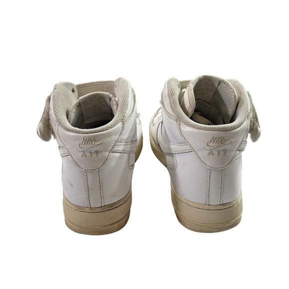 Nike Triple White Mid Top Air Force 1 AF1‎ 315123-111 Mens 10.5 - Picture 3 of 6